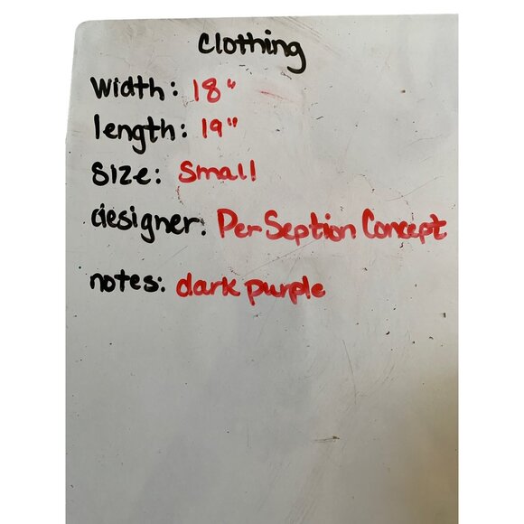 🍒 2/$20 🍒 Dark Purple Open Shoulder Concept Blouse sz Small - Picture 4 of 4